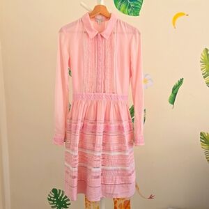 Temperley London Pink Dress, Size US2, UK6